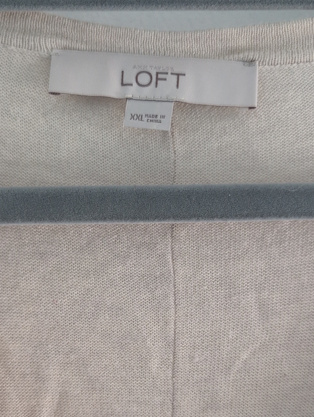 LOFT Soft Ivory Knit Pullover- XXL